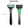 thumbnail image 3 of Practical Men's Manual Shaver with Rubber Handle 7 Layer Blading Men's Grooming Tool 5 Additional Blading Included, 3 of 9