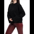 thumbnail image 3 of Suéteres de Cuello Redondo para Mujer, Conjuntos de Otoño, Tops de Punto Acanalado de Larga A Negro L, 3 of 10
