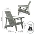 thumbnail image 6 of Irving Outdoor Patio Modern Acacia Wood Adirondack Chair, Gray, 6 of 9