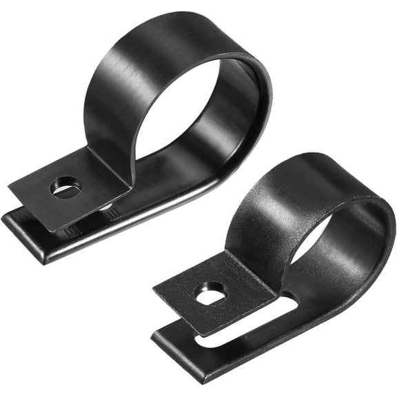 R Type Cable Clip Clamp Kit 15-19mm 21-25mm for Wire Management Black 20 Set