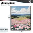thumbnail image 4 of Stupell Industries Modern Blush Pink Poppy Field Black Framed Giclee Art, 11 x 14, by The Prints Vibe, 4 of 8
