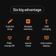 thumbnail image 3 of Fitness Bracelet Blood Pressure Measurement Pedometer Smart Band Heart Rate Monitor Waterproof Health Tracker Watch A, 3 of 5