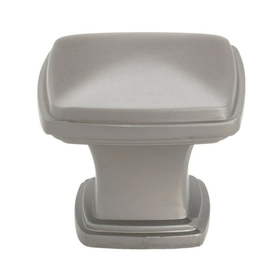 GlideRite 1-1/4 in. Square Decorative Cabinet Knob, Graphite Gray - 81091-GPH, 10 Pack