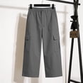 thumbnail image 6 of Bloomae Womens Capris with Multi-Pockets Loose Fit Casual Stretch Elastic Waist Capri Pants Dressy Lightweight Ladies Baggy Cargo Pants for Hiking Dark Gray XXXXL, 6 of 8