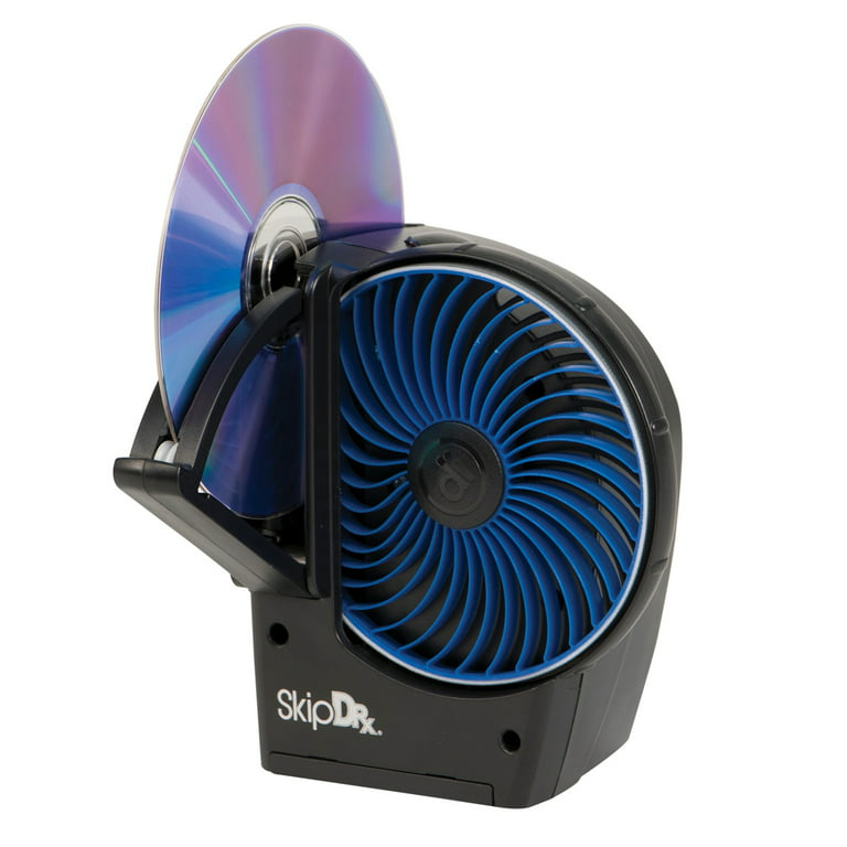 SkipDr CD & DVD Motorized Disc Repair System (Black/Blue) [CLEANERS] 