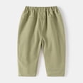 thumbnail image 4 of Zhuashum Boys Pants 18-24 Months 2025 New Children'S Solid Color Straight Leg Children'S Pants With Pocket Light Weight Boy Clothes Green, 4 of 4