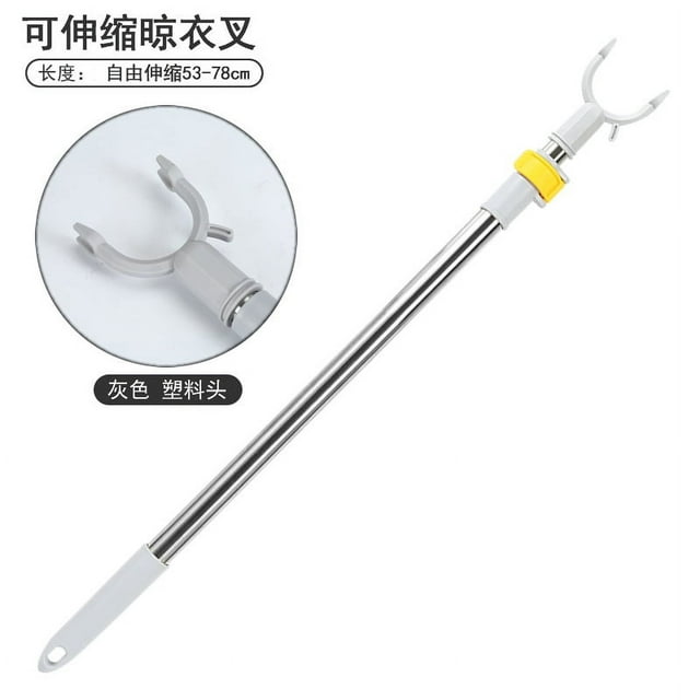 Shisuyan Adjustable Telescopic Clothes Hanger Rod Stainless Steel Extendable Drying Pole Ceiling Mounted Clothesline Rod for Small Garments Home Use