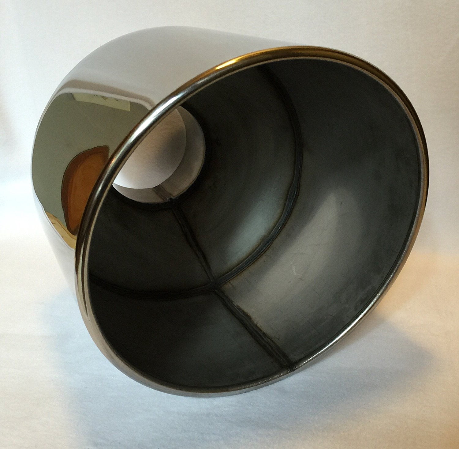 5" Inlet x 12" Oulet x 18" Long Rolled Edge Polished Stainless Diesel Exhaust Tail Pipe Tip (Weld On)