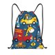 thumbnail image 1 of Fotbe Vehicles Cartoon with Funny Drivers Bolsa Mochila con Cordón Estampada, Bolsa de Gimnasio Deportiva, Bolsa Cinch, Bolsa con Cordón para Hombres y Mujeres-Medium, 1 of 6
