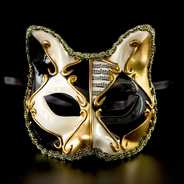 Máscara de gatito veneciano para niños & #39;s fiesta de máscaras de plástico rojo Afortunado Sencillez