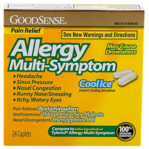 Good Sense Allergy MultiSymptom Caplets, Cool Ice 24 ea