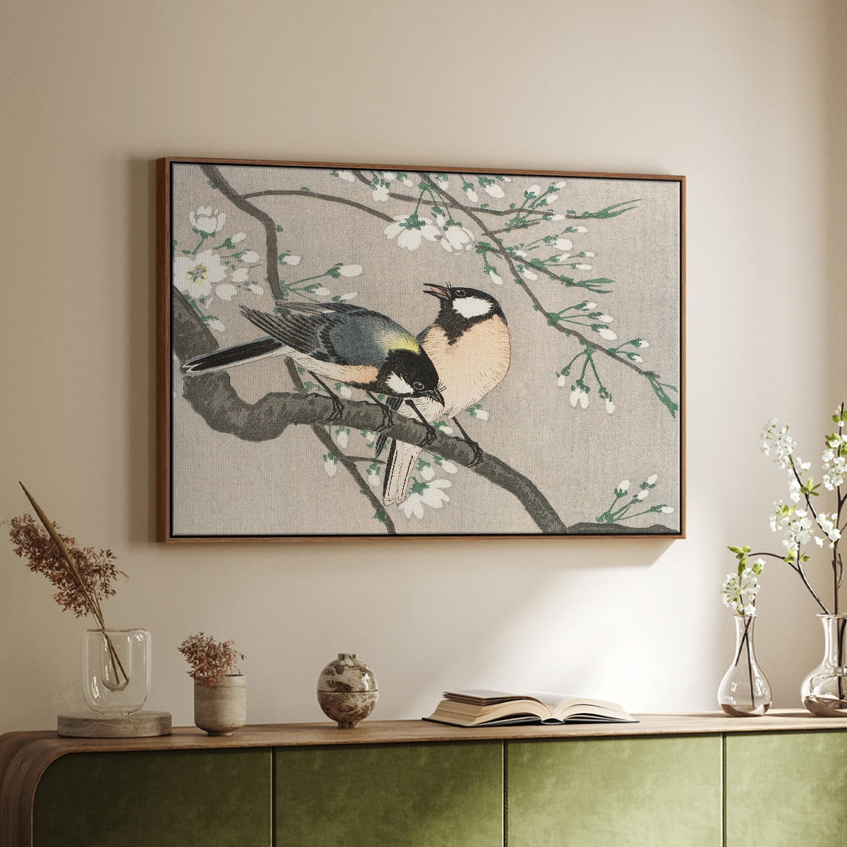 Vintage Landscape-CCXCVII By Wexford Home Framed in Walnut Wood Gallery Wrapped Canvas 25 in. x 37 in.