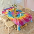 thumbnail image 3 of Colorful Tie Dye Mandala Pattern Rectangle Tablecloth 60"x102",Waterproof Polyester Rectangle Table Cloth, Wipeable Spillproof Polyester Tablecloth for Dining, Camping, Indoor and Outdoor, 3 of 6