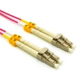 thumbnail image 1 of 4m LC/UPC-LC/UPC OM4 Multimode Duplex OFNR 2.0mm Erika Violet Fiber Optic Patch Cable, 1 of 3