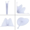 thumbnail image 3 of 48 Pack White Folding Paper Fans Handheld Paper Fans for Wedding/Party/Party Favours (1 Colors: Round Shape), 3 of 8