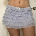 thumbnail image 1 of TIMIFIS Womens Fashion Lace Bow Shorts Solid Color Multi Layer Cake Stacking Skirt Pants Elastic Waist Sweet Sleeping Short, 1 of 4