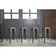 thumbnail image 5 of AmeriHome Acacia Wood Top Pub Table with 4 Gunmetal Finish 30-inch Backless Bar Stools, 5 of 5