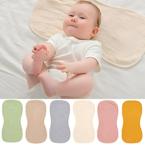 AUQ Muslin Baby Burp Cloths, Face Towel, Burping Rags, Bibs for Newborn Boys Girls Newborn Feeding Saliva Gauze Towel