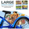 thumbnail image 5 of Lilypelle Adult Mountain Tricycle 24/26/27.5 Inch Low step through Mountain Bike Cruiser Trikes for Adults 7 Speed Three Wheel Trike Bike Bicycle with Large Basket, 5 of 10