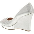 thumbnail image 3 of De Blossom Womens Glitter Rhinestone Peep Toe Pump ALLE-1, 3 of 4