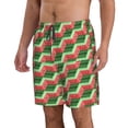 thumbnail image 2 of Sikiie Geometric Watermelon Print Men's Beach Shorts, High Elastic Quick-drying Shorts - with Drawstring and Slip Pockets, Suitable for Beach, Sports, Vacation-3X-Large, 2 of 6