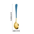 thumbnail image 3 of SNGMN Stainless Steel Long Handled Soup Spoon - Cute Round Design for Dessert, Home Dining & Outdoor Picnics, Easy to Clean and Rust-Resistant, 3 of 5