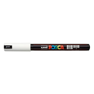  Uni Posca Paint Marker PC-3M White, 2 pens per Pack (Japan  Import) [Komainu-Dou Original Package] : Office Products