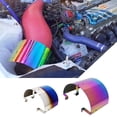 thumbnail image 5 of Kyostar Universal Stainless Steel Cone Air Filter Heat Shield Cover Burning Titanium Blue Air Intake Filter Cover, 5 of 5
