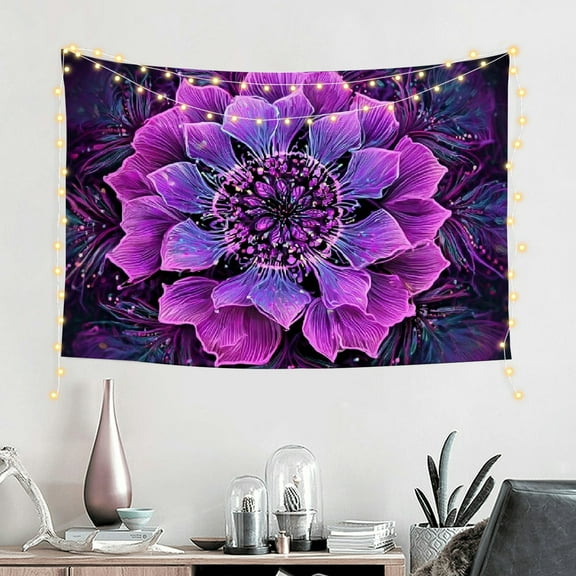 RKSupls Blacklight Mandala Tapestry, Home Tapestry Suitable for Hanging for Decorative Wall Hanging, Decorative Bedroom, Living Room Decoration - 60*40in