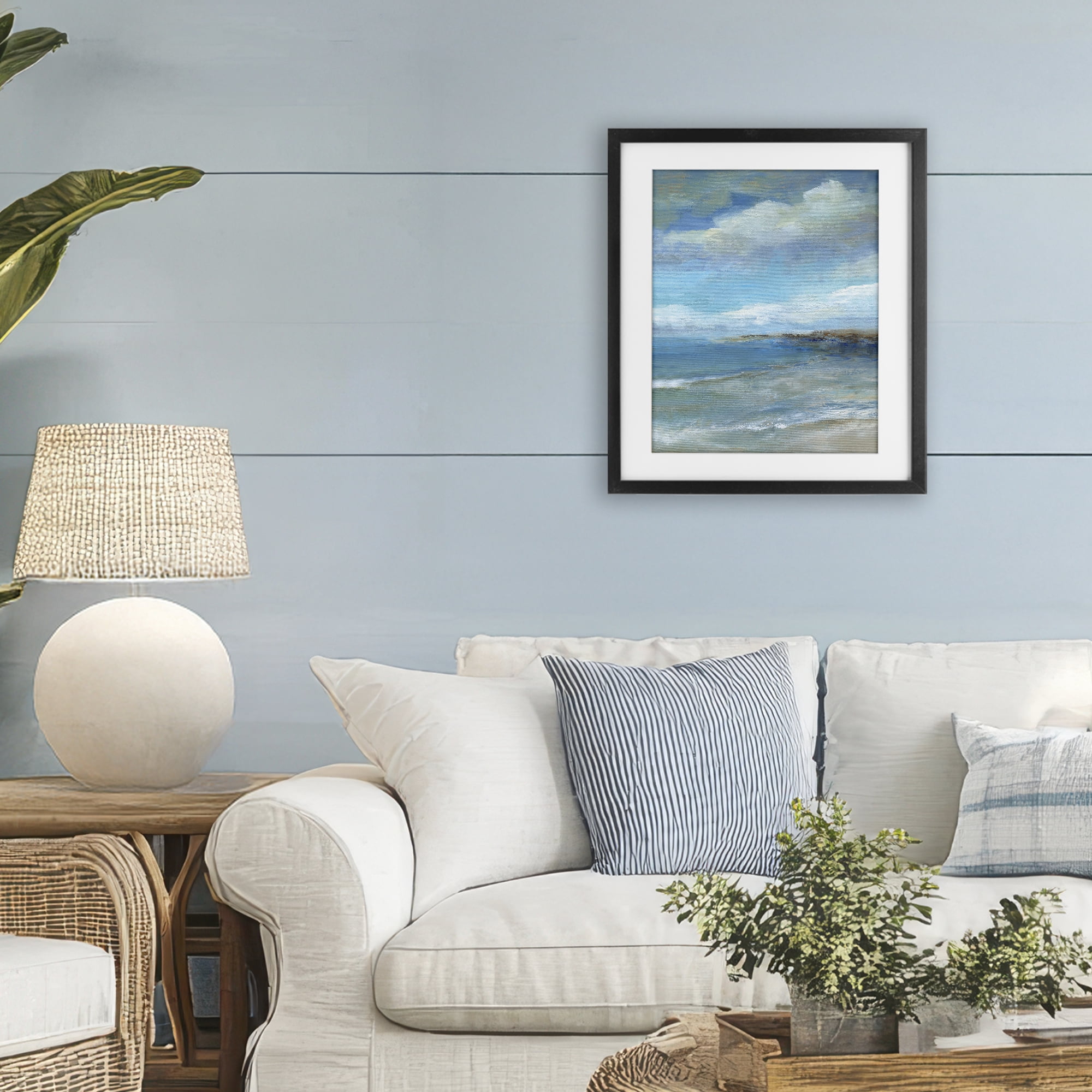 Stupell Industries Shore's Calm Breeze Black Framed Print Under Glass, design by Carol Robinson