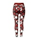 thumbnail image 3 of Gibobby Pantalones deportivos mujer Leggings de fitness con estampado de muñeco de nieve y de nieve de Navidad para mujer, levantamiento de glúteos(Vino,M), 3 of 4