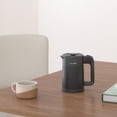 thumbnail image 2 of 0.6L Small Electric Tea Kettle Lightweight, 20 Ounce Double Wall Hot Water Boiler Stainless Steel Auto Shut-off, 120V Portable Travel Fast Boil for and Coffee, Black, 2 of 5