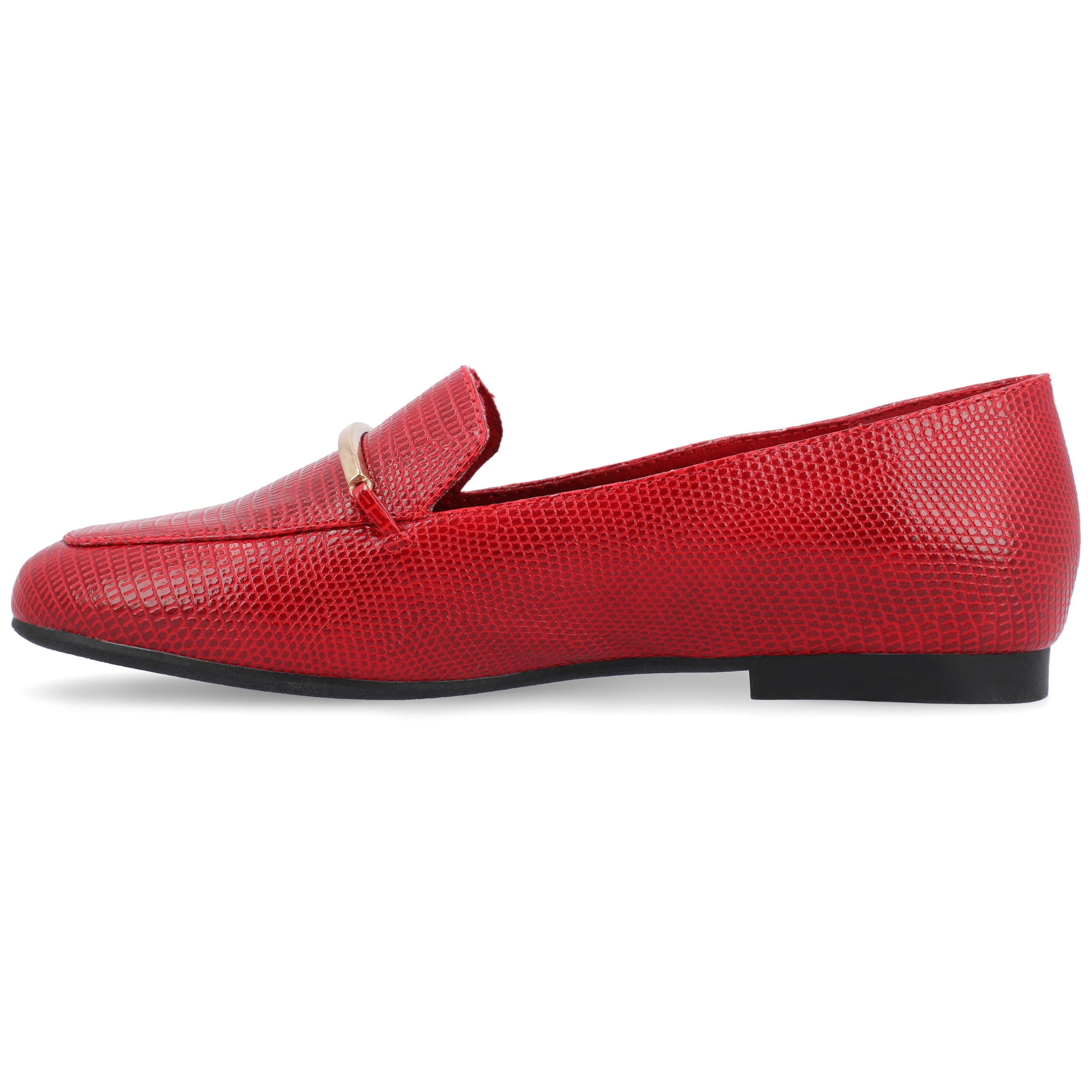 Journee Womens Wrenn Slip On Square Toe Loafer Dress Flats