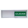 Dishwasher Magnet Clean Dirty Sign by Dish Nanny, Non-Scratching Backing, Sliding Indicator Works for Dishwashers, Reminder Tells Whether Dishes Are Clean or Dirty - Silver