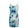 thumbnail image 4 of Robe Mode Femme Sans Manches Bretelles Col en V Robe Imprimée Robes Petites en Liquidation, 4 of 5