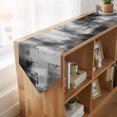 thumbnail image 4 of Vintage Gray Black Table Runner Linen Burlap Table Runner 72 Inches Long Modern Rustic Minimalist Art Dresser Scarves for Kitchen Island Coffee Dining Room Party Wedding Holiday Decoration 18"x72", 4 of 8