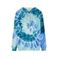 thumbnail image 4 of IROINNID Reduced Hoodie for Women Long Sleeve Casual Tie-Dye Pullover Loose Fit Tunic Fall Tops Hoodie,Sky Blue, 4 of 4