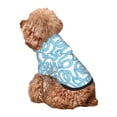 thumbnail image 5 of Fotbe Blue Snake Print Small Dog Sweater Hoodies Pet Grey Hooded Soft Fleece Sweatshirts with Pocket Fall Winter Puppy Cat Sweaters Warm Clothes-Large, 5 of 7