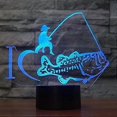 thumbnail image 3 of Ltd Creative 3D Fishing Night Light USB Powered Touch Switch LED Decor Table Desk Optical Illusion 3D Lamp 7 Colors Changing Lights Xmas Brithday Chil, 3 of 4