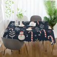 thumbnail image 3 of Yayeee Tablecloths 60" x 90" Rectangle Wrinkle Resistant Party Table Cover, Jolly Snowman, 3 of 8