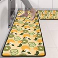 thumbnail image 2 of Kitchen Rugs Sets Of 2,Yellow Lemon Fruit Mixed Fruits Yellow Pattern Anti Fatigue Kitchen Mat Rugs Non Slip Washable,Decorative Kitchen Floor Mats for Kitchen,Sink,Laundry,17"x47"+17"x47", 2 of 5