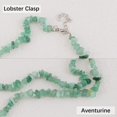 thumbnail image 3 of Natural Stone Irregular Gemstone Beaded Choker Necklace for Women Bohemian Crystal Jewelry, Green Aventurine, 3 of 7