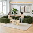 thumbnail image 6 of GOODONE 3 Seater Couch,Giant Bubbled Boneless Sofa Couch,Modern Comfy Floor Sofa with Armrests for Living Room and Apartments,No Assembly Required,Green, 6 of 7
