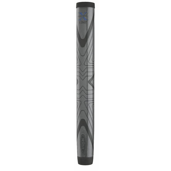 Excel Winn Pro X 1.32" Putter Grip, Jumbo, Gray/Black