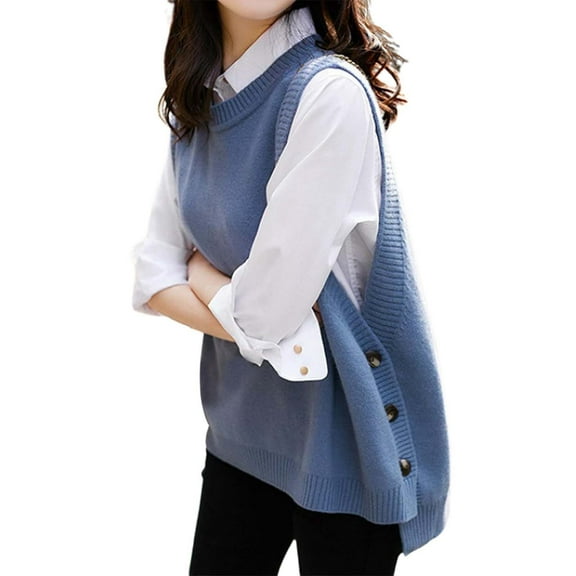 Elegant Women's Cozy Sleeveless Sweater Vest Loose Fit Layering Top For Everyday Casual Wear Comfort