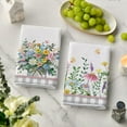 thumbnail image 3 of SM-XLHN Yellow Daisy Bees Eucalyptus Summer Kitchen Towels Dish Towels, 18x26 Inch Spring Farmhouse Flowers Decoration Hand Towels Set of 2, 3 of 6