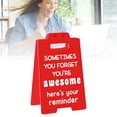 thumbnail image 1 of Binwennn Décorations de Noël Ensemble Signes Amusants Signes Motivationnels Rouge Rappel Motivationnel Signe Décoration de Bureau Acrylique Signe de Bureau avec Phrases pour Collègues Féminines et Masculines, 1 of 8