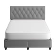thumbnail image 6 of Boyd Sleep Salerno Linen Upholstered Tufted Platform Storage Bed Frame, Full, Gray, 6 of 11