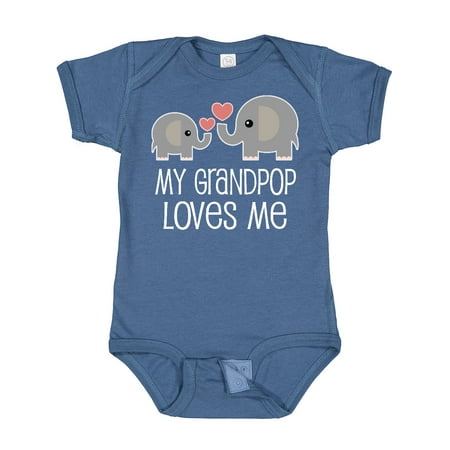 

Inktastic Grandpop Loves Me Grandchild Gift Baby Boy or Baby Girl Bodysuit