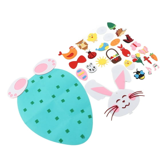 Kit de conejo de fieltro, kit de fieltro de conejo de fieltro para niños pequeños, decoraciones de Pascua de fieltro optimizadas para la excelencia